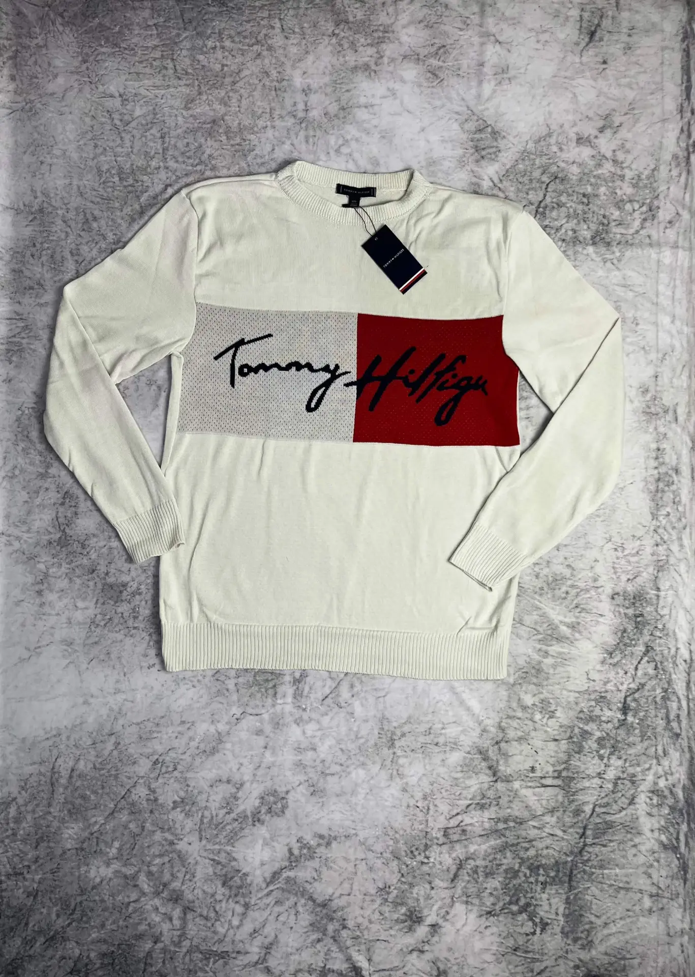 Suéter Tommy Hilfiger Tricot Signature Branco