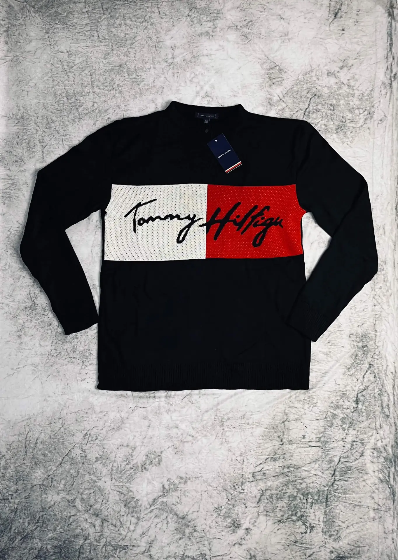 Suéter Tommy Hilfiger Tricot Signature Preto