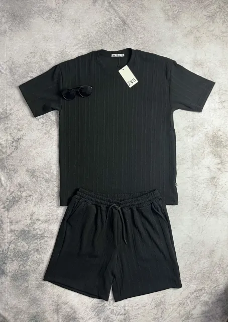 Conjunto Zara Texturizado Preto
