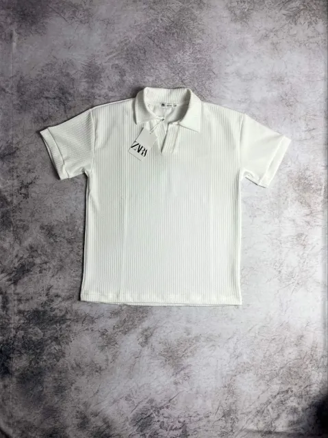 Polo Zara Canelada Branca