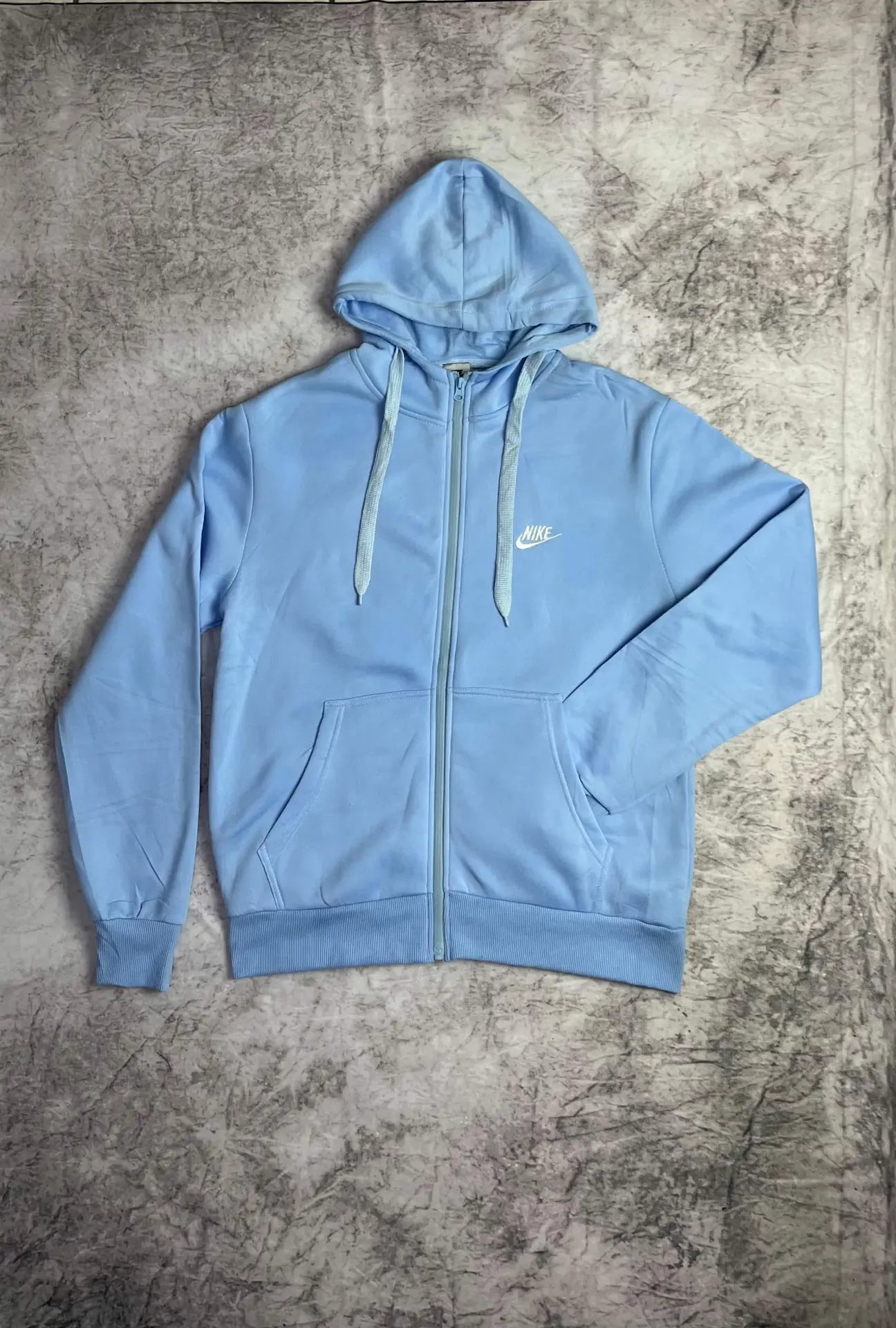 Moletom Nike Capuz Zíper Azul Claro